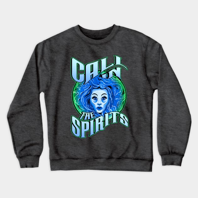 Madame Leota Calls the Spirits Crewneck Sweatshirt by LeMae Macabre